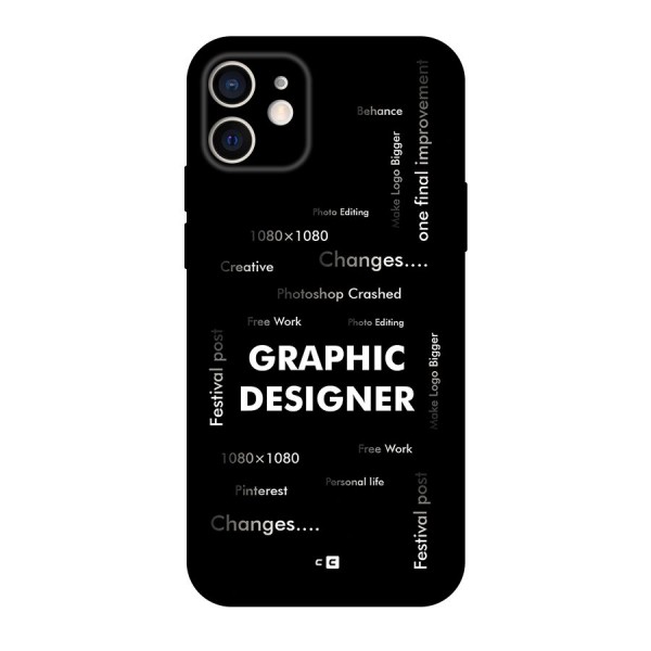 Graphic Designer Struggles Back Case for iPhone 12 Pro